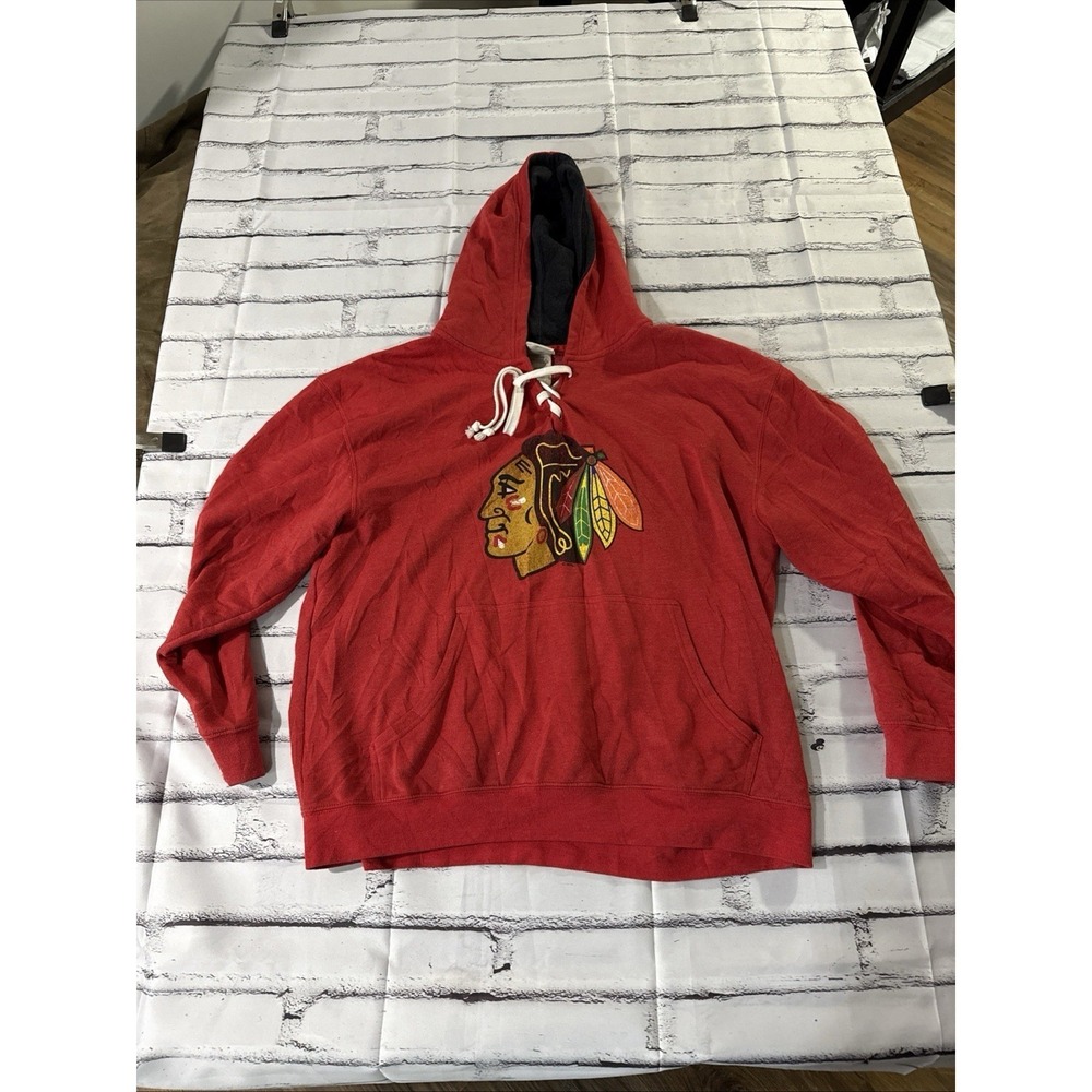 Chicago black hawks hoodie xl red NHL